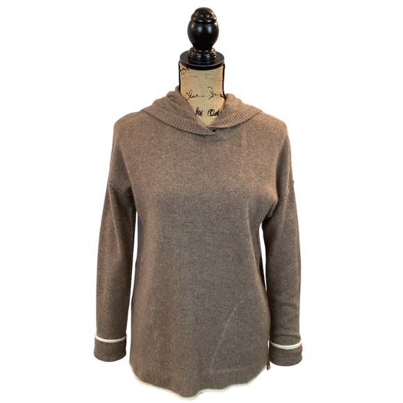 Quince Hooded Cashmere Sweater Tan - Picture 4 of 9